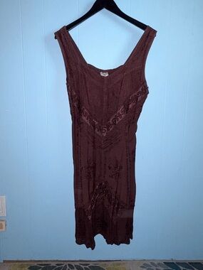 Advance Apparels Brown Sleeveless Dress